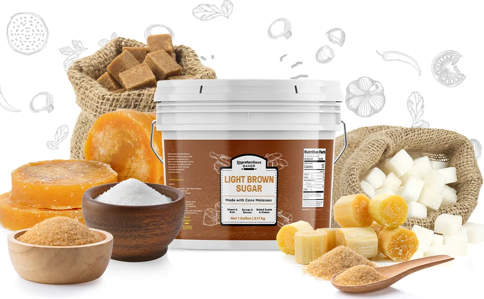 Light Brown Sugar By Unpretentious Baker, 1 Gallon, Made With Cane Molasses, Perfect For Desserts, Meat & Fruit 7 Pound (Pack of 1) - product information 2