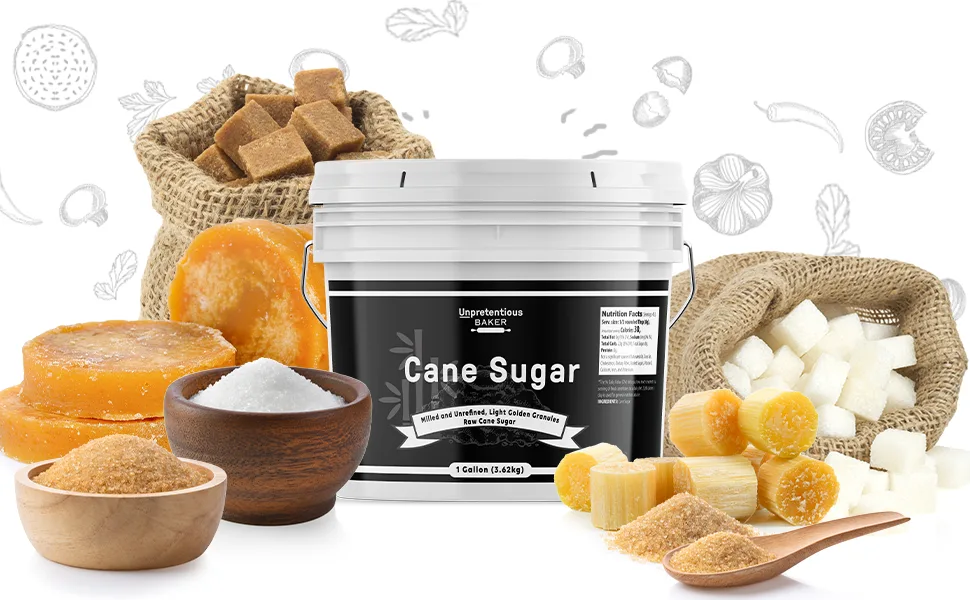 Cane Sugar By Unpretentious Baker, 1 Gallon, Raw, Kitchen Baking Staple, Extra Fine Granulated - product information 2