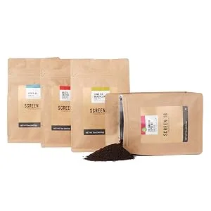 Screen 18 Specialty Grade Ground Coffee Gift Set, 4 Bags (12 Oz. Each), Medium Dark Roast Sampler Variety Box Includes 4 Unique Blends - ground coffee