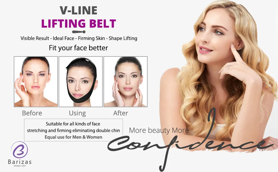 Face Slimming Strap Reusable Double Chin Reducer Adjustable Antiaging Face Lift Extra Grip Anti-wrinkle Face Slimmer V Line Face Lifting Mask Chin Strap - Black - chin fat remover,v line