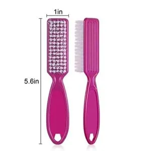 Sinen 4 Pcs Handle Grip Nail Brush, Hand Fingernail Cleaner Brush Manicure Tools Scrub Cleaning Brushes Kit for Toes and Nails (Random Colors) - product information 2