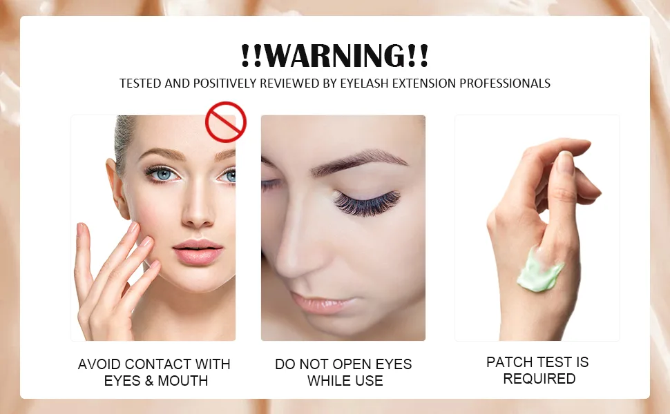 PINKZIO Eyelash Extension Remover Cream For Sensitive Eyes, 10g Glue Remover, Natural Pigment, Professional Lash Remover For Lash Extensions - lash adhesive remover