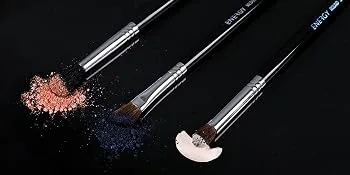Angled Shading Eyeshadow Makeup Brush - Eye Brow Bone Highlighter, Small Soft Natural Bristle Slanted Angle Eye Makeup Brush for Highlighting Eyebrows, Shading, Blending Shadow Color in Crease - KABUKI BRUSH FLAT TOP