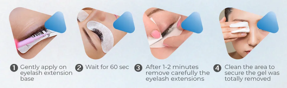 All In Beauty Eyelash Extensions Remover Gel, Dissolves Lash Adhesive in 60 Seconds, Easy to Control Gel Formula, Fast and Easy Lash Extensions Removal, Professional Use Only - all in beauty eyelash extension remover gel