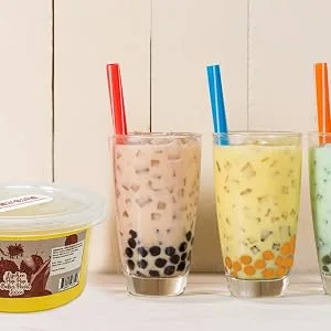 Fusion Select Bursting Boba Popping Boba Pearls Fruit Tea Snack Toppings 112.64 Ounce (Strawberry) - Milk Tea