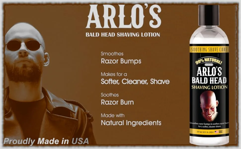 Arlo's Bald Head Shaving Lotion 6 oz - Arlos Bald Head 2