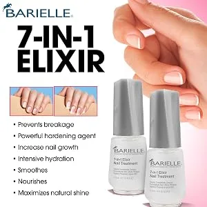 Barielle Miracle Nail Fixers Collection: 4-PC Nail Strengthening, Cuticle Care & Nail Treatment Collection - 7-in-1 Nail Elixir