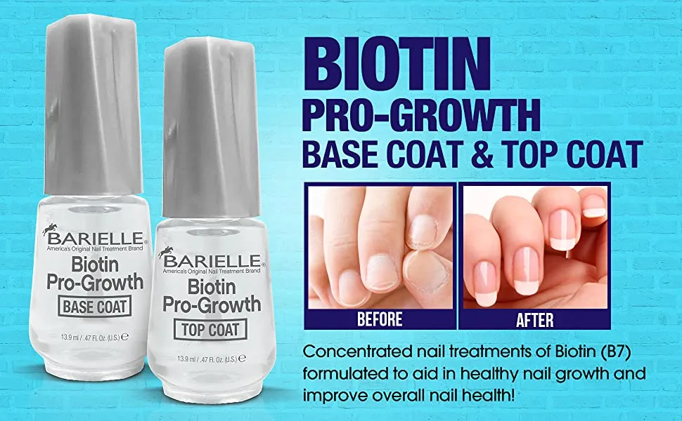 BARIELLE Biotin Pro-Growth Base Coat .47 oz - Biotin Pro-Growth Base Coat and Biotin Pro-Growth Product