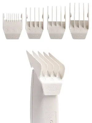 Professional Peanut Clipper Guards - 4-Piece Clipper Guides For Wahl Peanut, Trimmer Cutting Guides Set - Competible with Peanut Blade, White - Wahl peanut