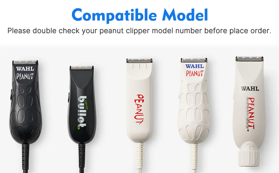 Professional Peanut Clipper Guards - 4-Piece Clipper Guides For Wahl Peanut, Trimmer Cutting Guides Set - Competible with Peanut Blade, White - wahl peanut clipper blade wahl penaut clipper guards