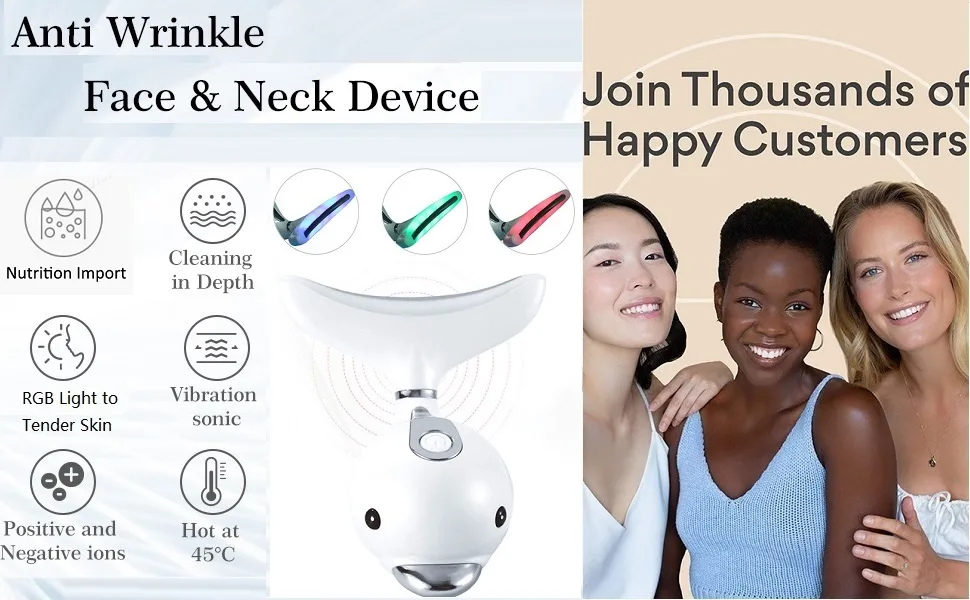 VOOADA Double Chin Reducer,Face Neck Eye Massager, Wrinkle Removal Tool, Face Sculpting Skin Tightening Machine Style1 - VOOADA Dolphin Face Neck Eye Massager Double Chin Reducer