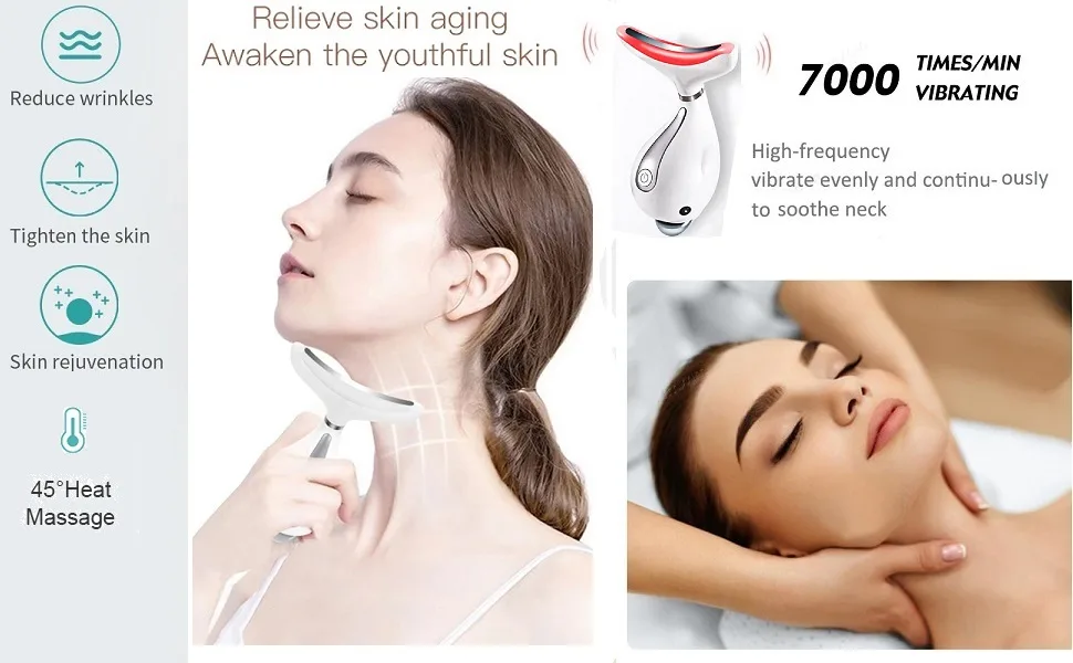 VOOADA Double Chin Reducer,Face Neck Eye Massager, Wrinkle Removal Tool, Face Sculpting Skin Tightening Machine Style1 - VOOADA Dolphin Face Neck Eye Massager Double Chin Reducer