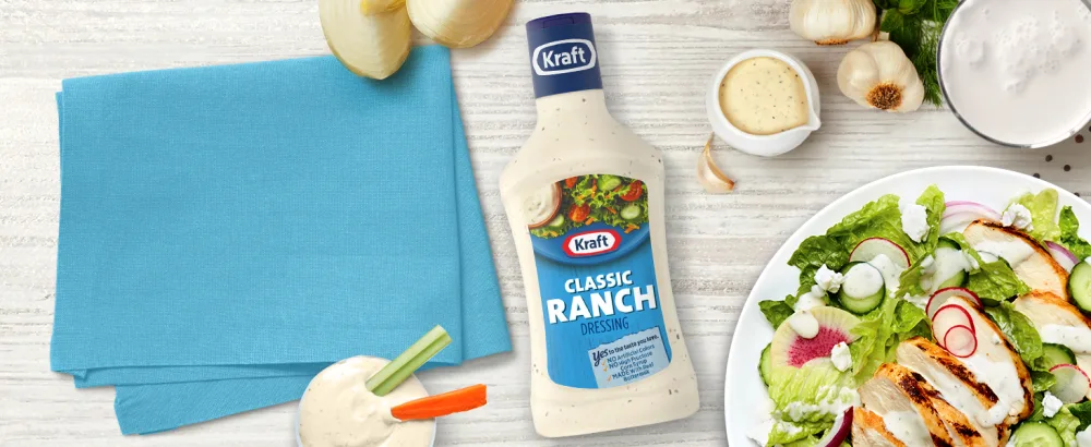 Kraft Deluxe Bold Caesar Salad Dressing (16 oz Bottle) - Kraft Classic Ranch Dressing