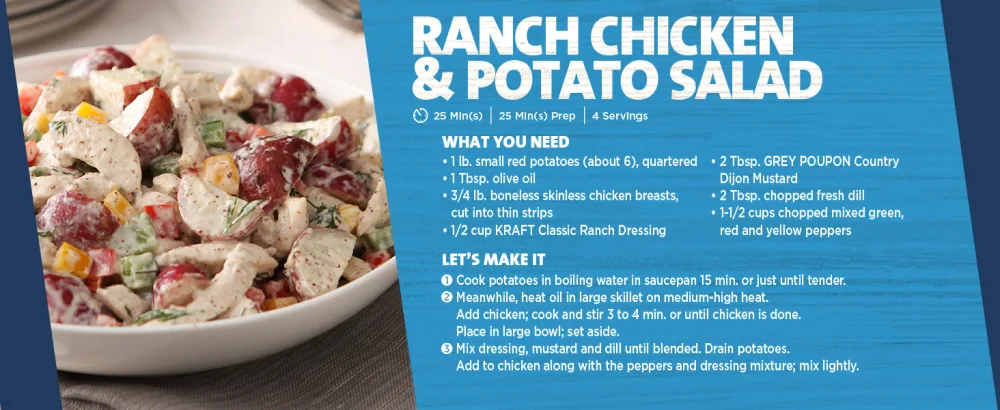 Kraft Deluxe Bold Caesar Salad Dressing (16 oz Bottle) - Ranch Chicken and Potato Salad recipe