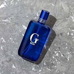 PB ParfumsBelcam G Eau Blue, Alternative Designer Fragrance, Eau de Toilette Spray, 3.4 Fl Oz - polo blue bottle on marble