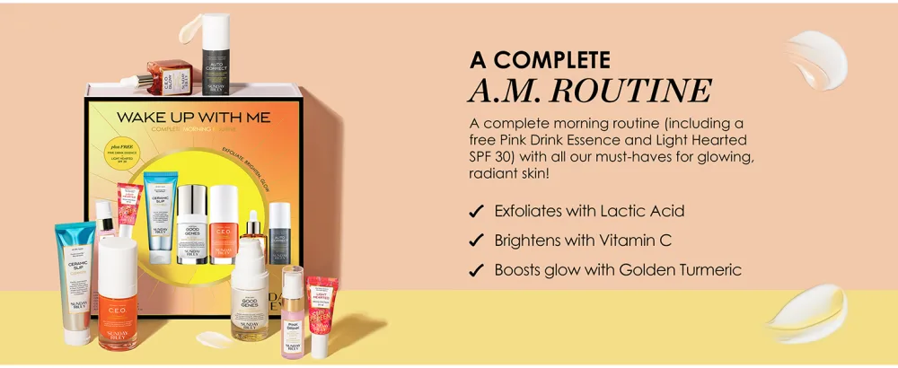 Sunday Riley Wake Up With Me Complete Brightening Morning Skincare Set, 1 ct. - A complete morning routine with all our must-haves for glowing, radiant skin!