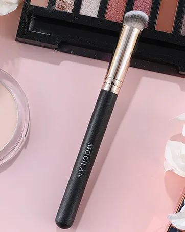 MOGILAN Dual Concealer Brush Under Eye Makeup Brushes for EyeShadow Powder Liquid Cream Concealer Blending Retractable with Cap Dual Ended Concealer Brush - concealer brush