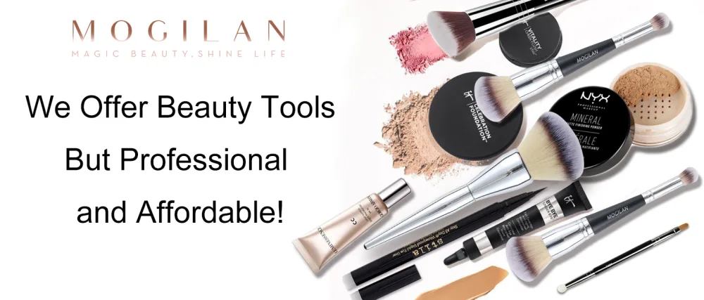 MOGILAN Dual Concealer Brush Under Eye Makeup Brushes for EyeShadow Powder Liquid Cream Concealer Blending Retractable with Cap Dual Ended Concealer Brush - mogilan
