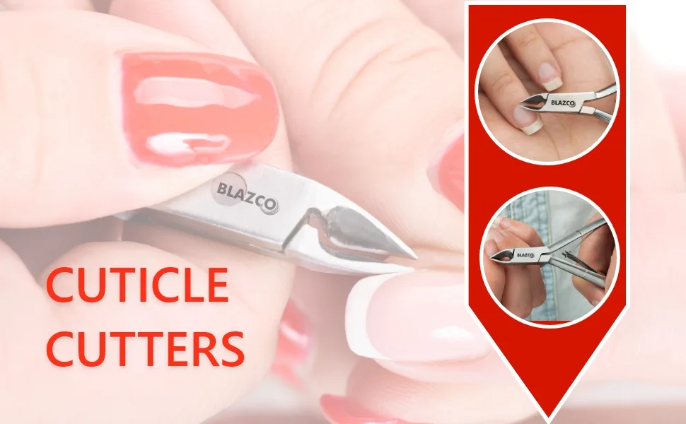 Blazco Cuticle Trimmer, Professional Stainless Steel Cuticle Remover Nippers Cutter Tool Sets Pack of 1 Silver - Cuticle Trimmer