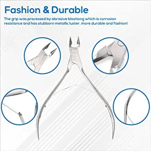 Blazco Cuticle Trimmer, Professional Stainless Steel Cuticle Remover Nippers Cutter Tool Sets Pack of 1 Silver - product information 6