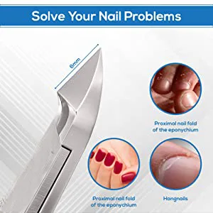 Blazco Cuticle Trimmer, Professional Stainless Steel Cuticle Remover Nippers Cutter Tool Sets Pack of 1 Silver - product information 7