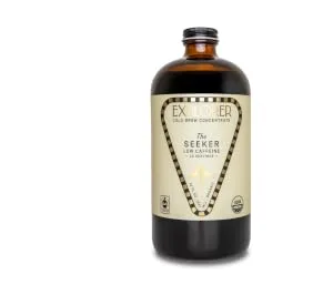 Explorer Cold Brew Coffee Concentrate | Organic RegularCaf | Gluten Free Instant Liquid Mix | Iced or Hot | 16 oz Makes 10 Cups | Regular Caffeine (100 mg/oz) Reg Caf (100mg/oz) - explorer the seeker low caffeine