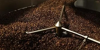 Fresh Roasted Coffee, FRC Decaf Cold Brew Filter Packs, Med-Dark Roast, 12 Count - coffee beans in roaster