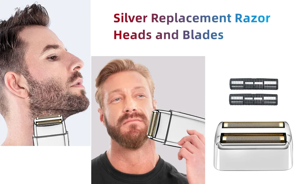 2 Pack Shaver Replacement Foil and Cutters compatible with BaBylissPRO Double FXFS2 Metal shaver foil replacement,Silver - product information 19