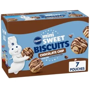 Pillsbury Mini Sweet Biscuits, Chocolate Chip, 10.5 oz, 7 Count Box - Pillsbury Mini Sweet Biscuits