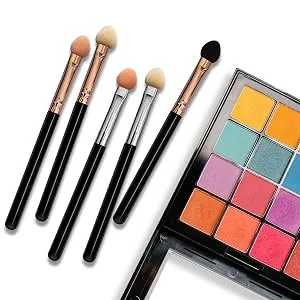 UorPoto Eyeshadow Applicators Sponge Double Sided Reusable 5Pcs Professional Blendable Organic Foam Tip Makeup Eye Shadow Applicator Brush Set Washable Hybrid 5Pcs - Strong and well made