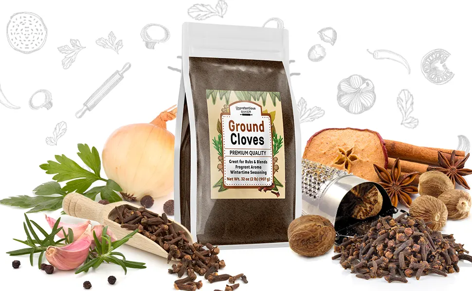 Ground Cloves By Unpretentious Baker, 2 lb, Non-GMO Ingredient, Baked Goods 2 Pounds - product information 2
