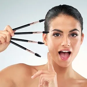 UorPoto Mascara Brush Wands Makeup Lash Spoolies Set 5Pcs Spooly Eyelash Eyebrow Brushes Applicators for Extensions - Eyebrow and lash brushes