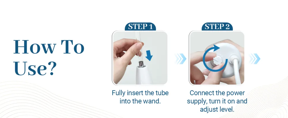 High Frequency Facial Wand - TUMAKOU Portable Handheld Blue High Frequency Facial Machine - 4 Different Blue Glass Tubes for Skin - product information 16