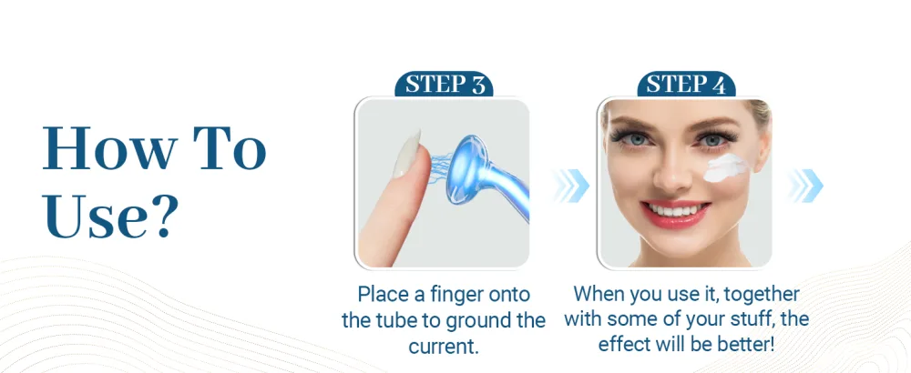 High Frequency Facial Wand - TUMAKOU Portable Handheld Blue High Frequency Facial Machine - 4 Different Blue Glass Tubes for Skin - product information 17