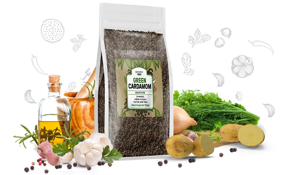 Decorticated Green Cardamom By Unpretentious Baker, 8 oz, Intensely Aromatic, Indian Cuisine 8 Ounces - product information 2