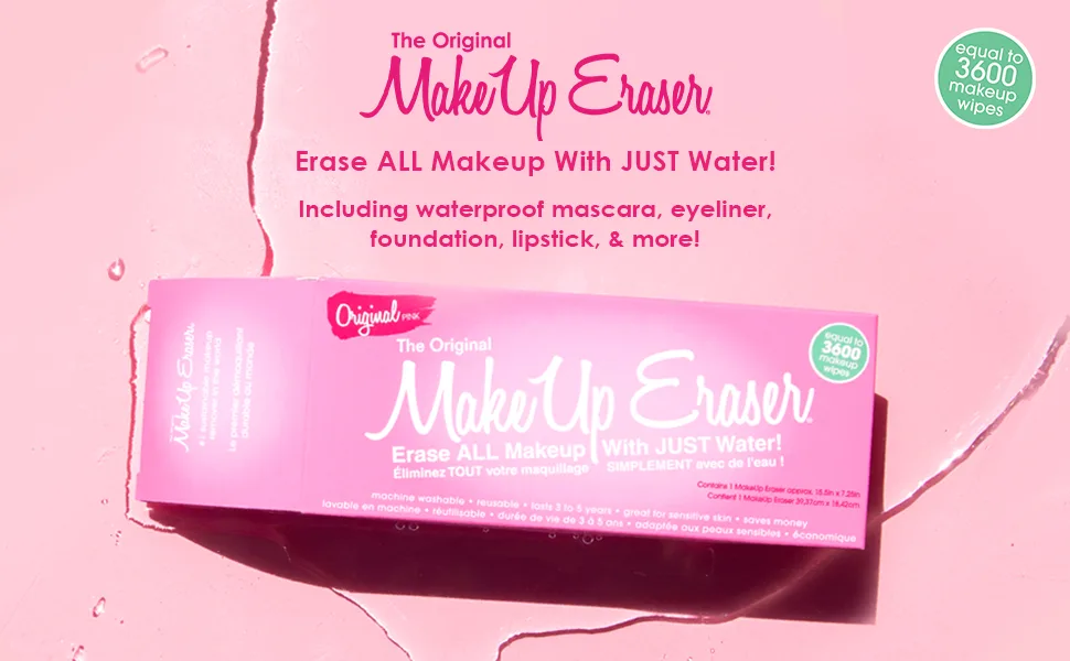 MakeUp Eraser Toner Puff 7pc Set, Reusable and Machine Washable Rounds, Laundry Bag Included - makeup eraser reusable makeup remover cloth wipe