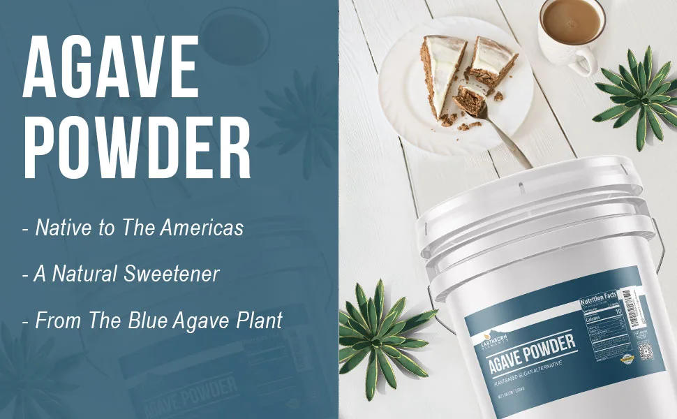 Earthborn Elements Agave Powder 1 Gallon, Easy to Add to Drinks & Recipes, Sugar Alternative - product information 1