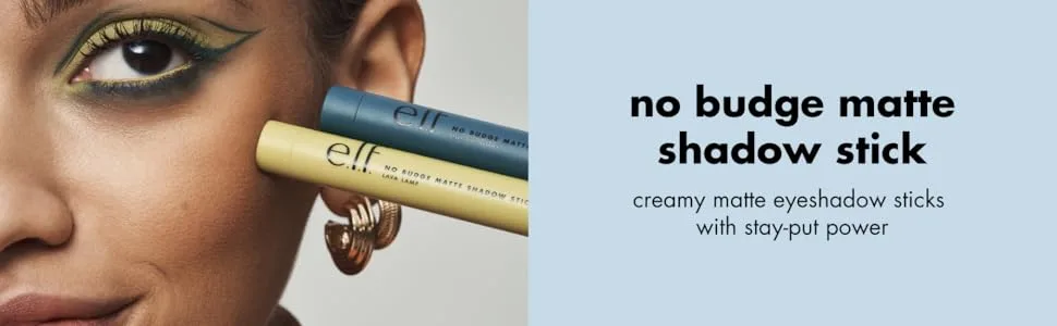 e.l.f. No Budge Matte Shadow Stick, One-Swipe Cream Eyeshadow Stick, Long-Wear & Crease Resistant, Matte Finish, Trift Shop - No Budge Matte Shadow Stick