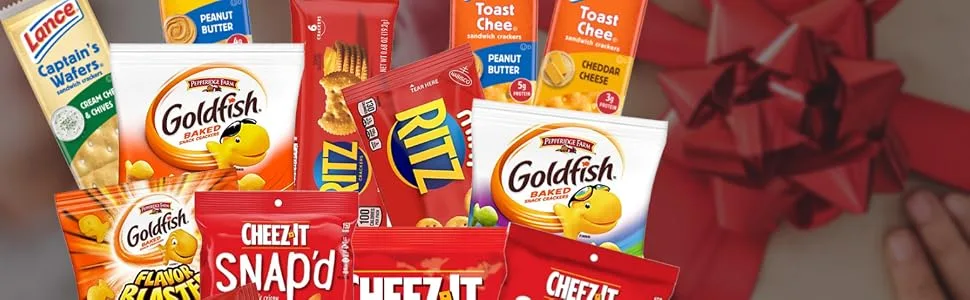 Snack Crackers Variety Pack (40 Count) - Cracker Variety Assortment