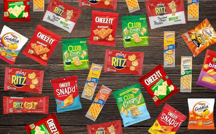 Snack Crackers Variety Pack (40 Count) - Healthy Cracker Snack Box Variety