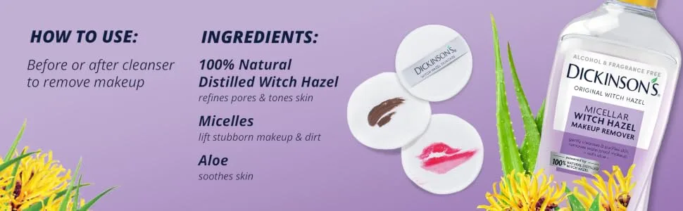 Dickinson's Micellar Witch Hazel Makeup Remover - product information 4