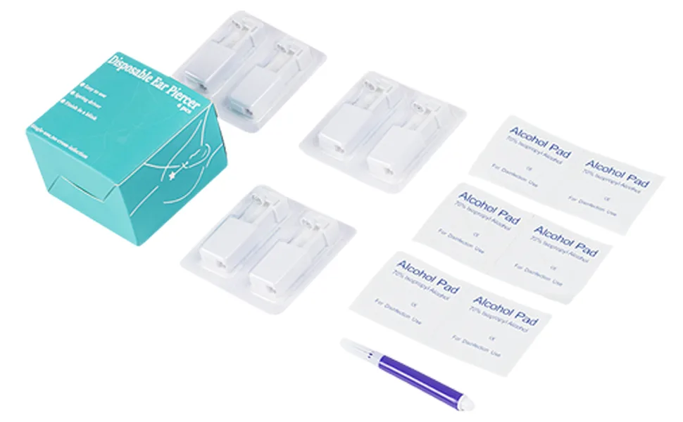 6pcs Ear Piercing Kit, XSHM Disposable Sterile Ear Piercing Kit Painless Ear Piercing Gun Tool s for Home Salon Piercing - product information 1