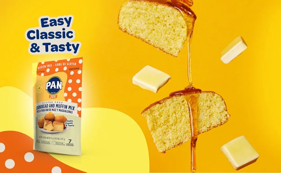 P.A.N Cornbread and Muffin Mix  Gluten Free Baking Mix 0.9 lb. (Pack of 1) 1 Pound (Pack of 1) - product information 2