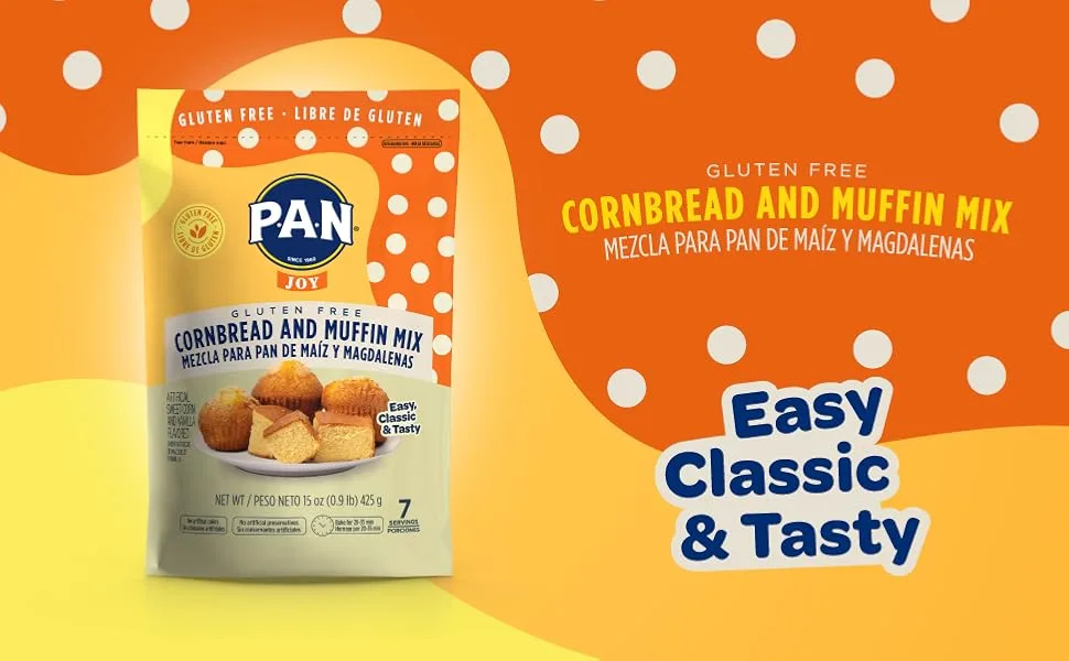 P.A.N Cornbread and Muffin Mix  Gluten Free Baking Mix 0.9 lb. (Pack of 1) 1 Pound (Pack of 1) - product information 5