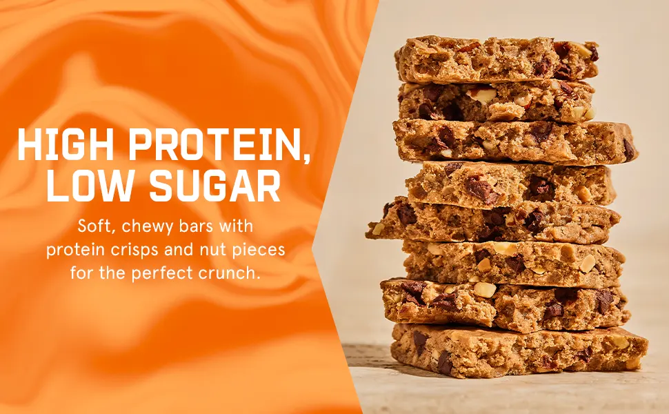 Bulletproof Protein Crisp Bars, Peanut Butter Chocolate Chip, 12 Pack, High Protein, Low Sugar - High protein, low sugar