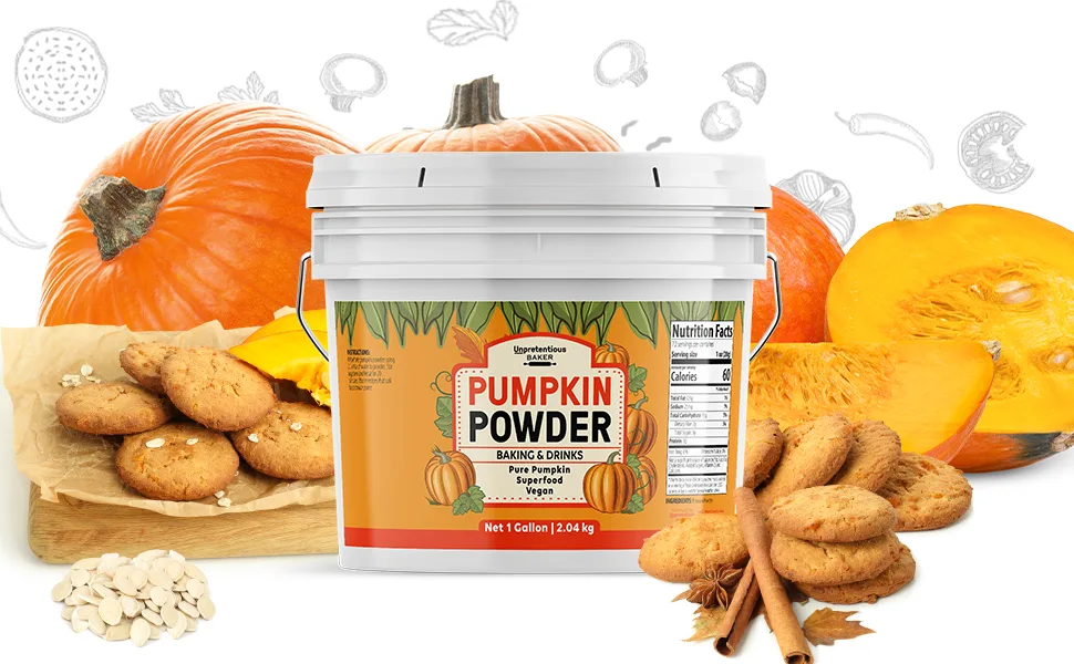Pumpkin Powder By Unpretentious Baker, 1 Gallon, Baking & Food Additive, Superfood, Pure Pumpkin - product information 2