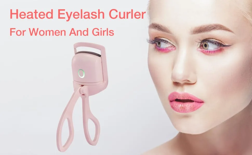Heated Eyelash Curler, Electric Eyelash Curlers, USB Rechargeable Eye Lash Curler with Comb, 2 Heating Modes Quick Natural Curling Eye Lashes for Long Lasting - 3 settings heated lash curler