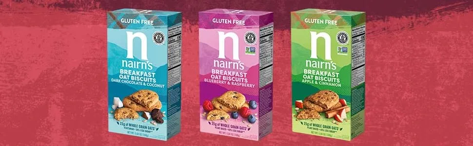 Nairn's Gluten Free Apple & Cinnamon Breakfast Biscuits, 5.64oz (Pack of 3) - Breakfast 1