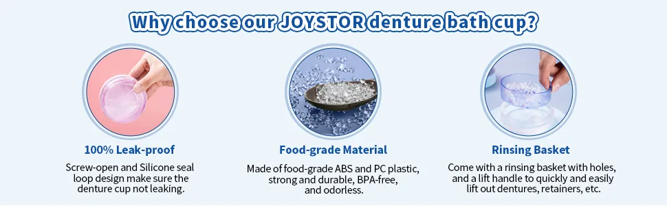 Denture Cup Retainer Case, Leak-proof Denture Case Bath Soaking Container, Retainer Aligner Mouth Guard Night Guard Cleaner Case with Strainer Basket for Traveling, for Women & Men (Black) - mouth guard case
