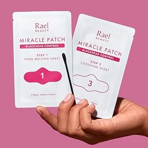 Rael Blackhead Remover, Miracle Patch Melting Pack - Nose Strips for Blackheads, Pore Melting and Soothing Sheets, 3 Step Kit, Sebum Removing Cotton Swabs, Dermatologist Tested (2 Pack) - PP-MP 2